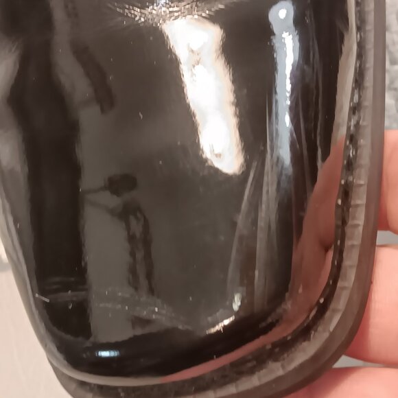 Stafford Essentials men's black patent leather tuxedo dress derby shoes sz 10 M - Picture 7 of 13